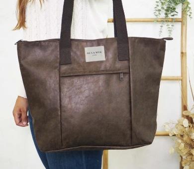 Bolso shopper De la Mur Horse marrón chocolate - Imagen 2