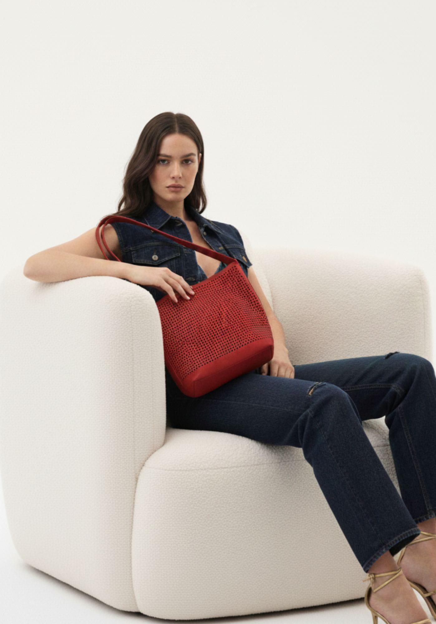 Bolso hobo Noco calado rojo