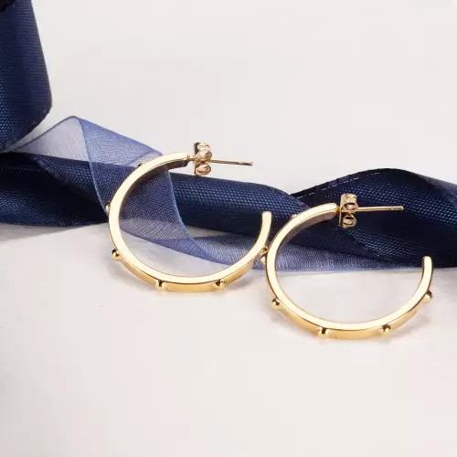 Aros acero de Morellato con bolitas medianos dorados - Imagen 4