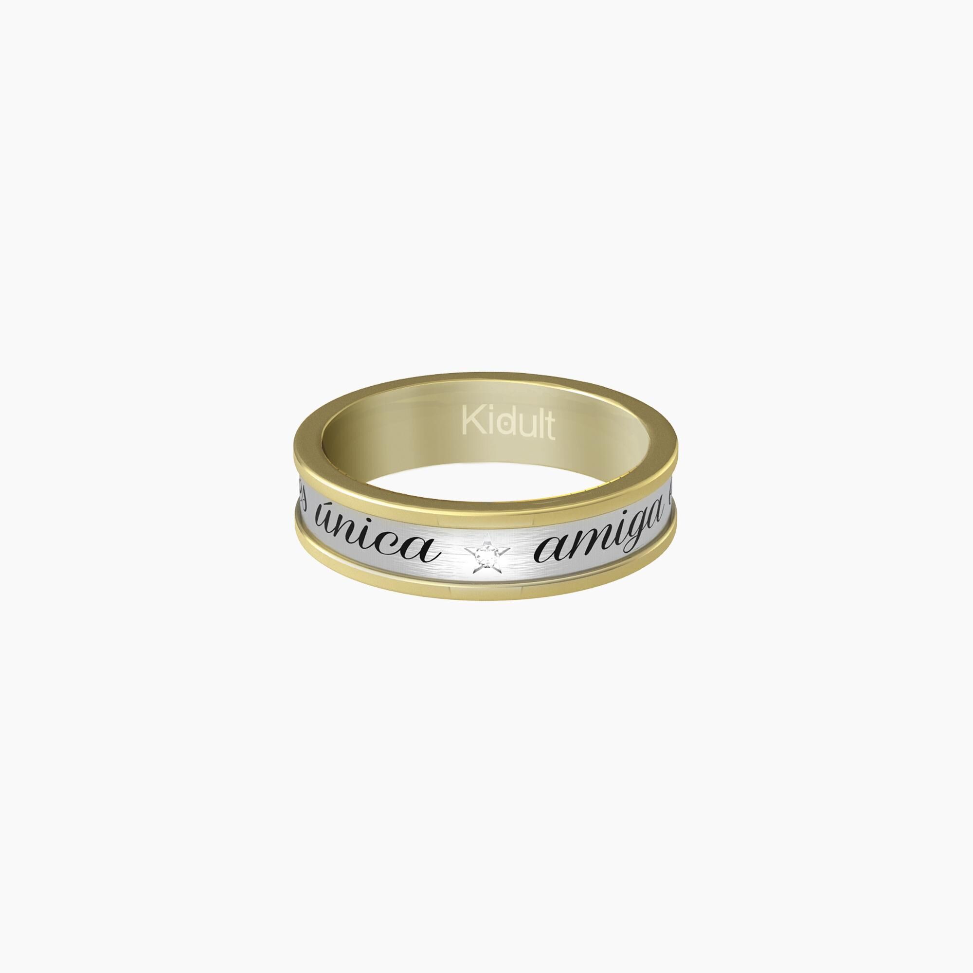 Anillo acero amiga