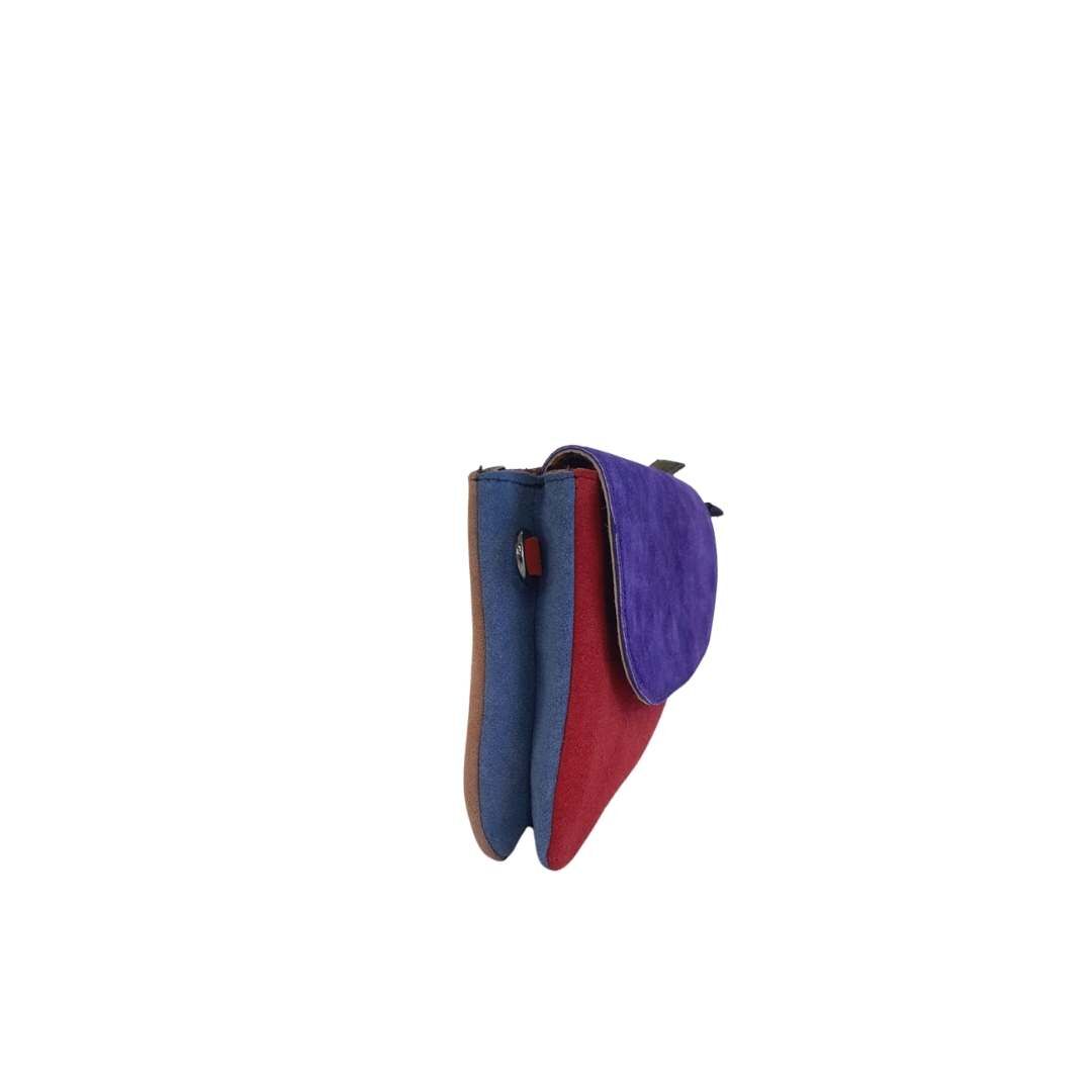 Bandolera Soruka piel reciclada mod. Leo reversible roja - Imagen 2
