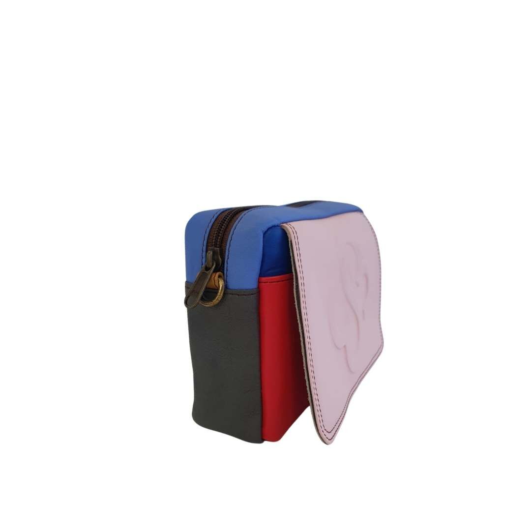 Bandolera / riñonera Soruka piel reciclada mod. Harriet rosa - Imagen 2