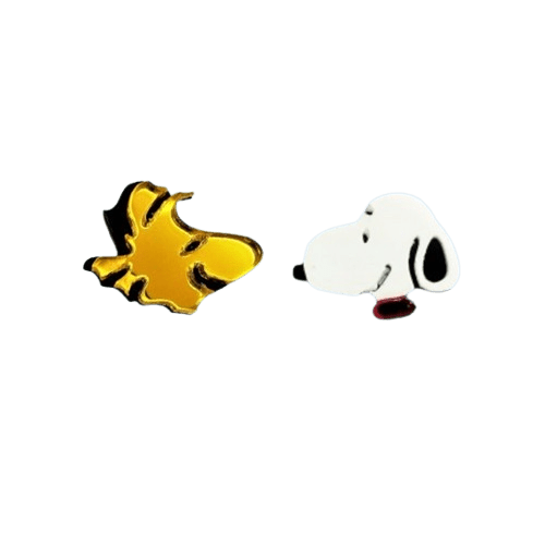 Pendientes Snoopy y Charlie mini
