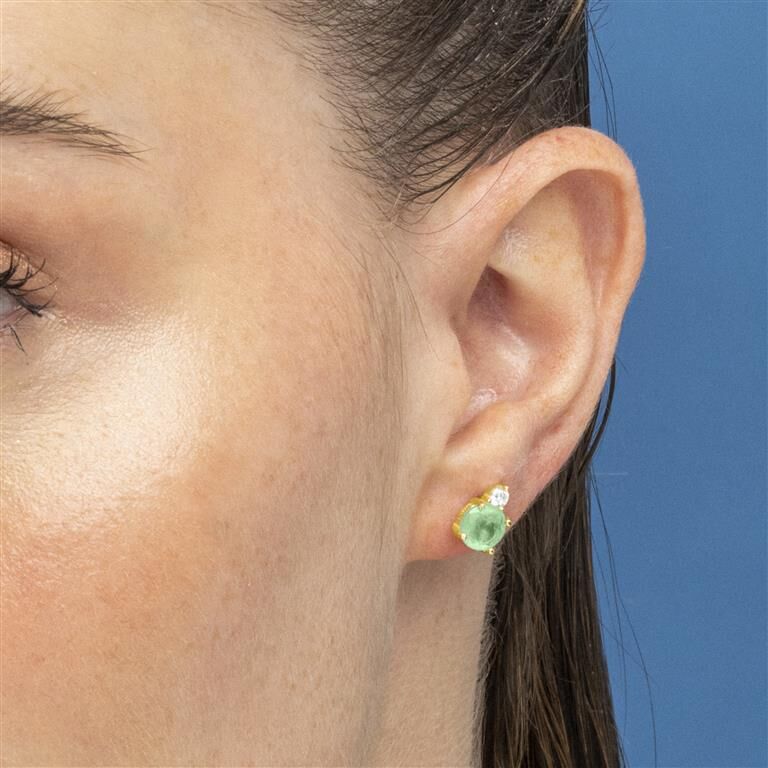 Pendientes plata Luxenter Akma verdes - Imagen 3