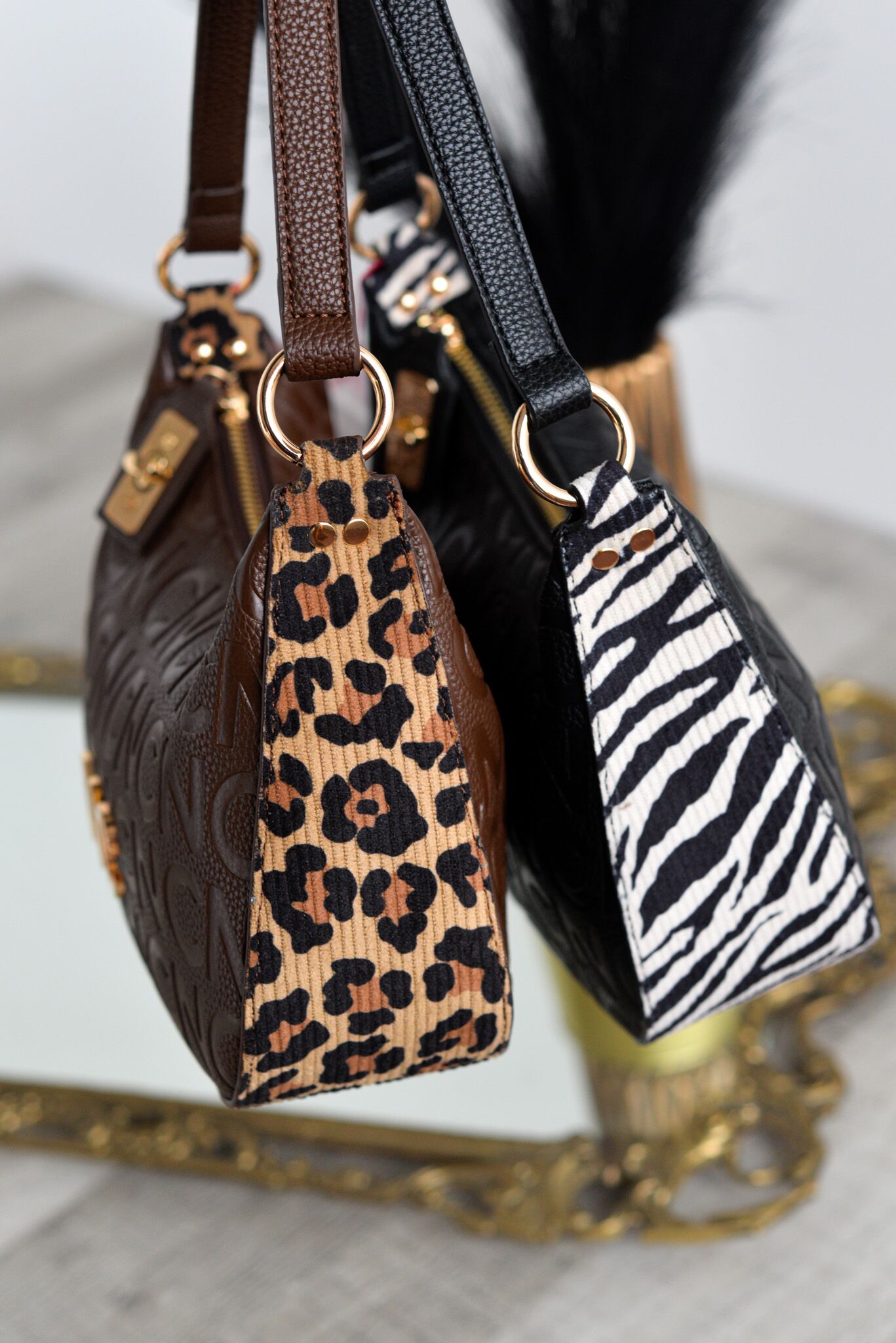 Bolso góndola Noco animal print marrón - Imagen 2