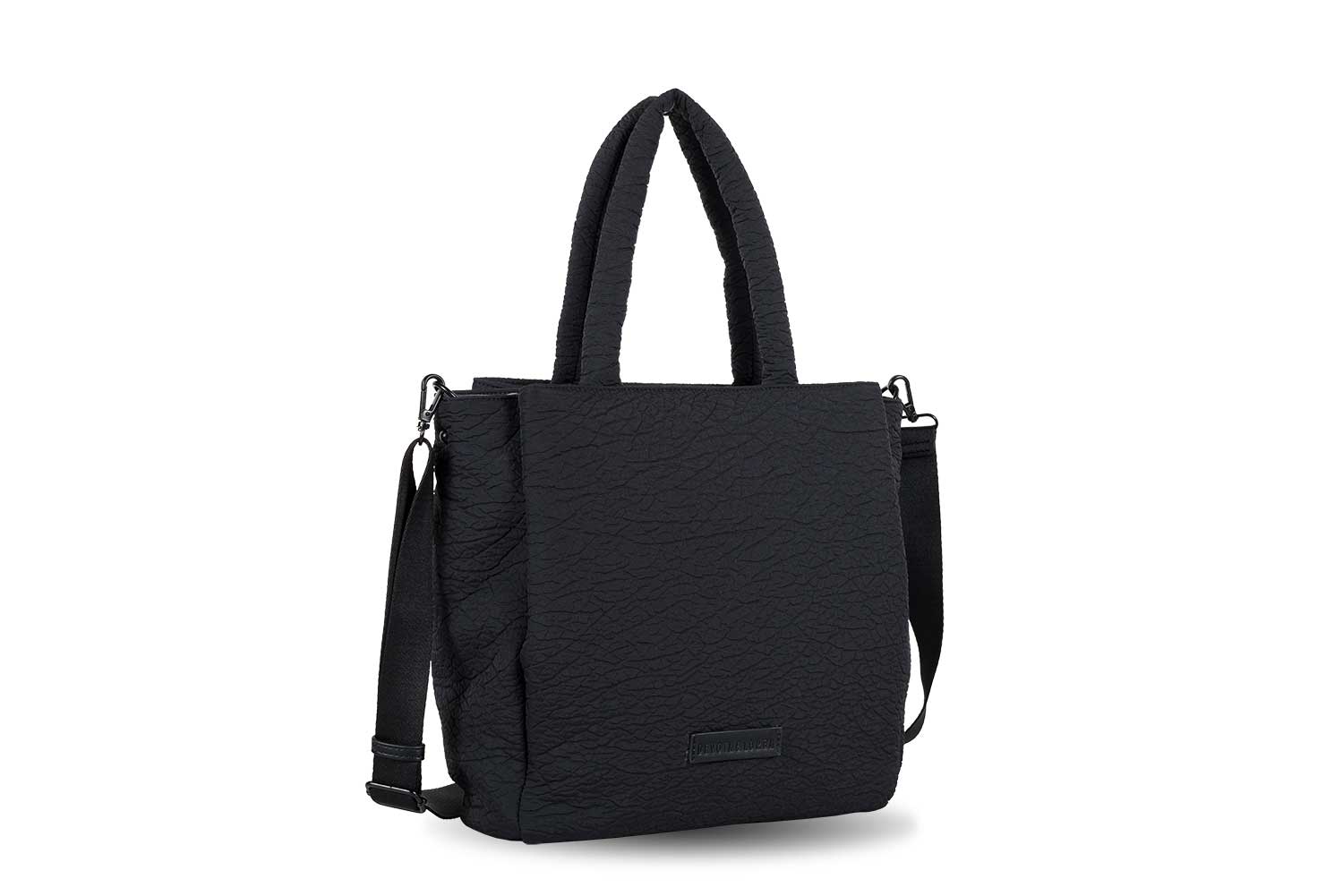 Bolso shopper Devota&Lomba Elephant negro - Imagen 2