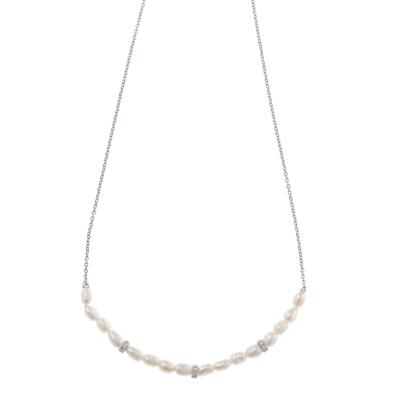 Colgante plata Salvatore perlas con circonitas