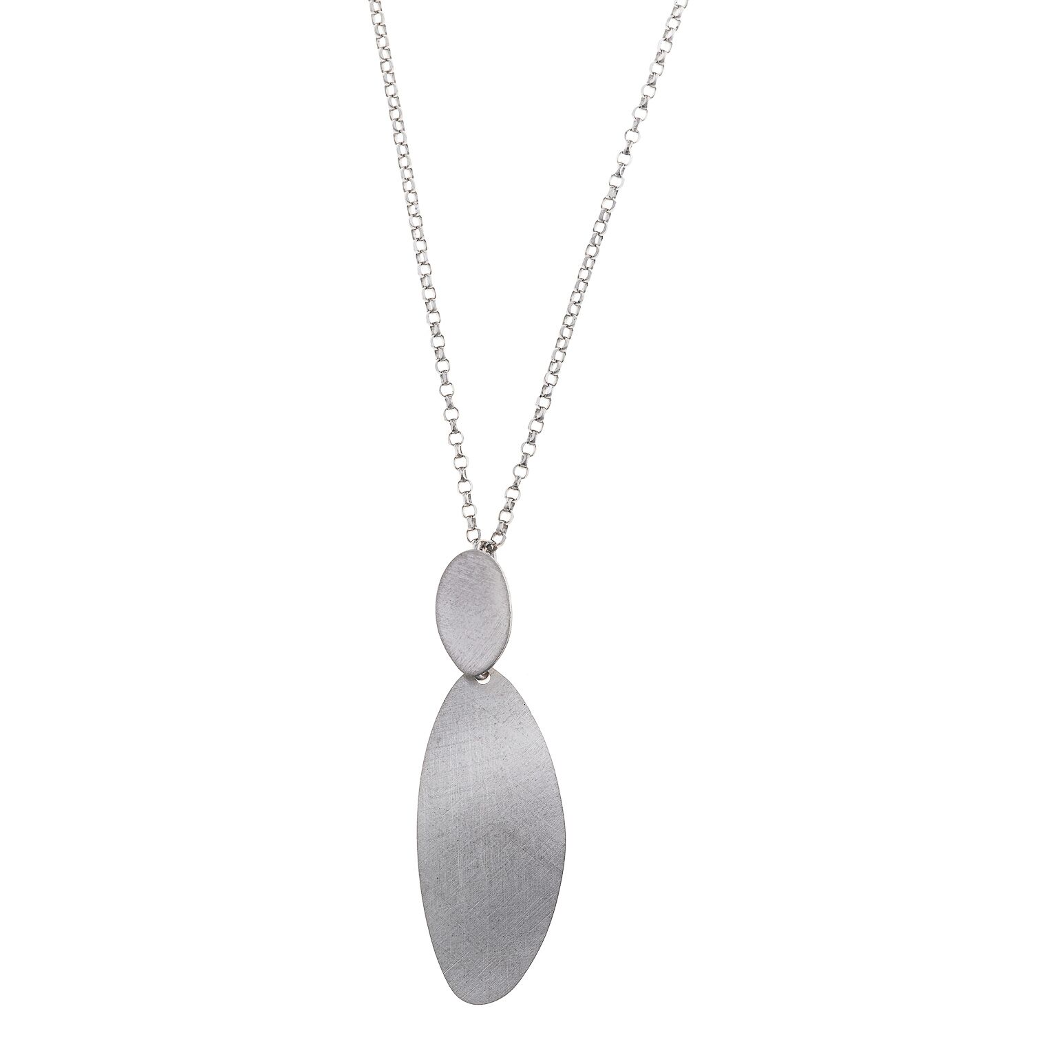 Colgante plata Salvatore óvalos diamantados