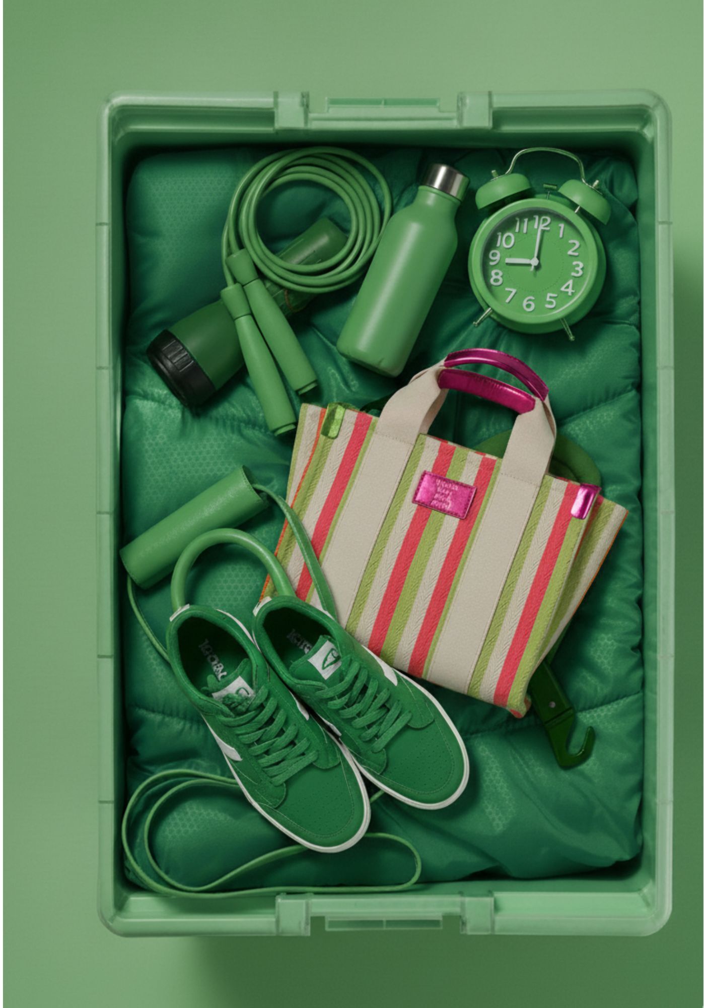 Bolso Tote Agatha Ruiz de la Prada en Lona con Líneas Vibrantes - Imagen 2