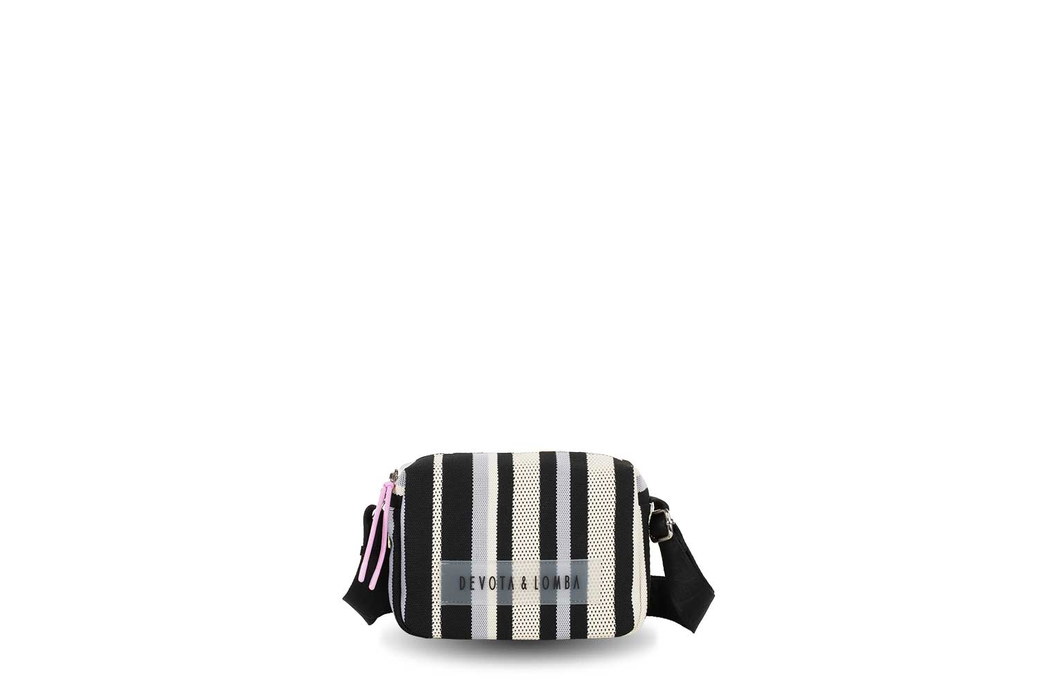 Bandolera Devota & Lomba Knit rejilla negra