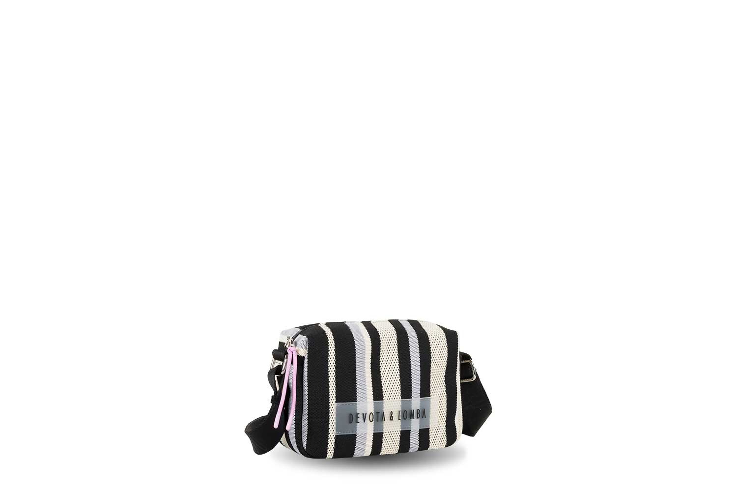 Bandolera Devota & Lomba Knit rejilla negra - Imagen 2