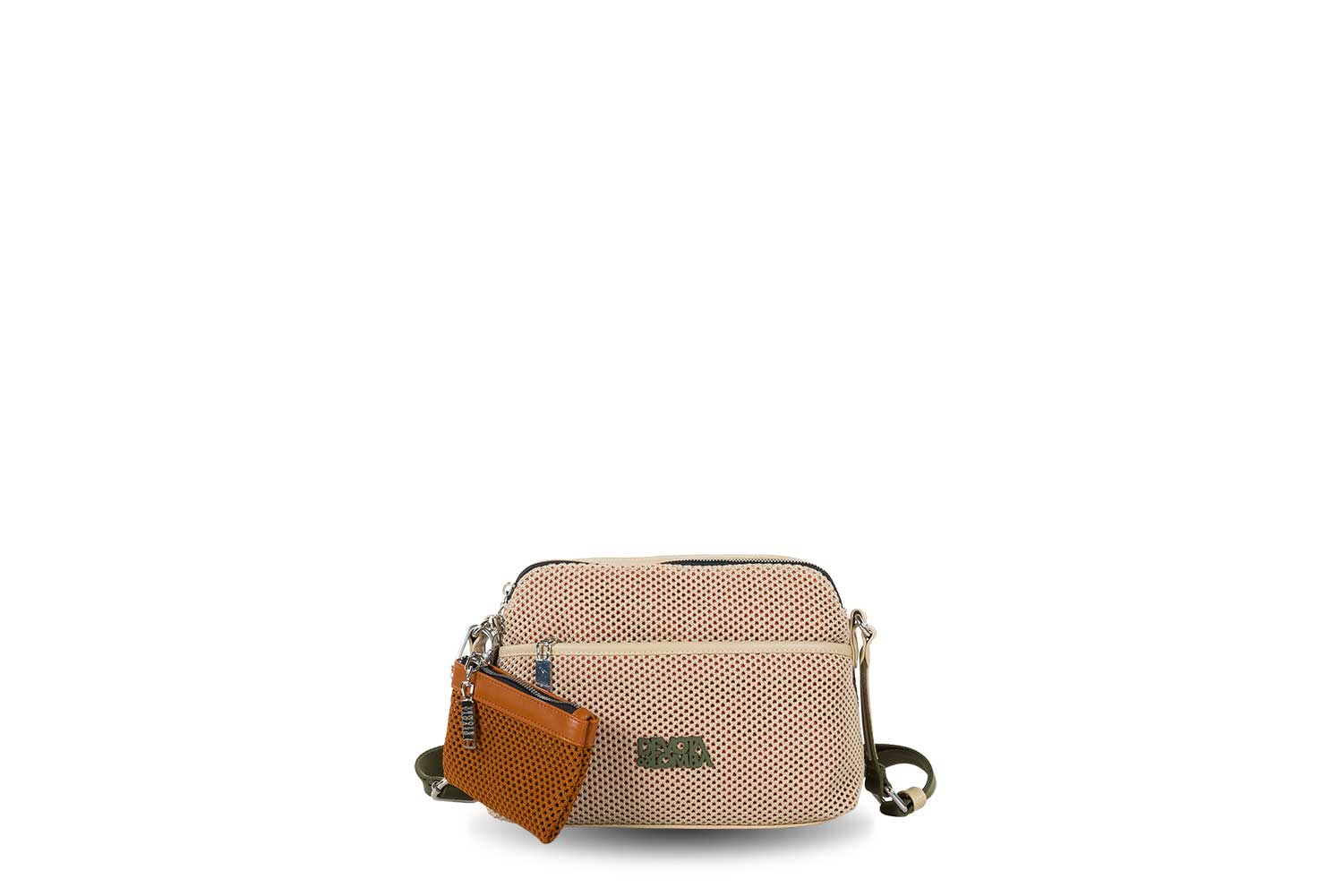Bandolera Devota & Lomba Net rejilla taupe