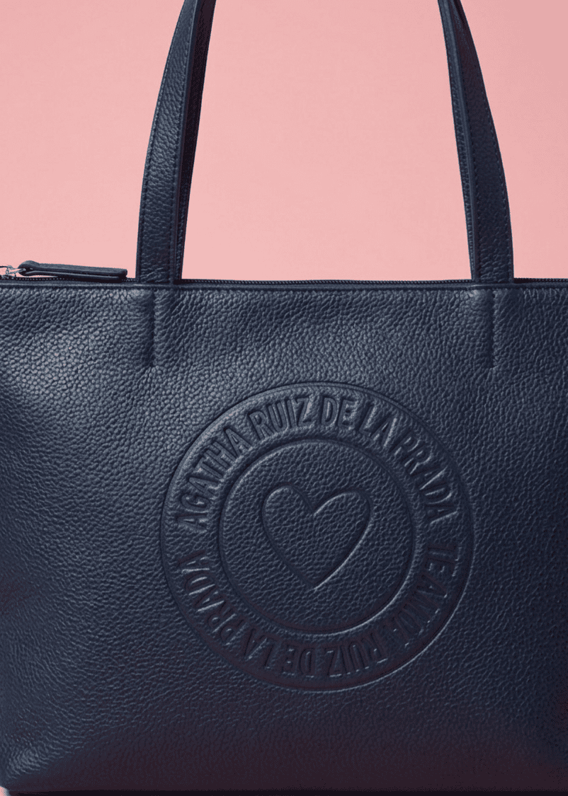 Bolso shopper Agatha Ruiz de la Prada logo azul - Imagen 2